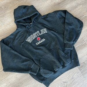 Vintage Whistler Canada by Ideal charcoal gray hoodie sweatshirt pullover medium